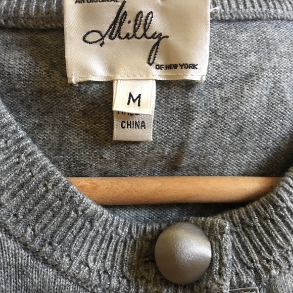 Milly of New York Cashmere and silk sweater jacket - Picture 5 of 6